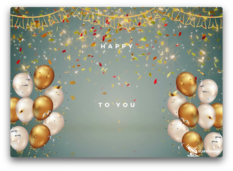 Birthday Confetti animated with music